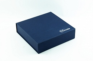Коробка из переплетного картона Туполев синяя