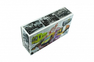 Кашированная коробка из переплетного картона шкатулка Московский метрополитен 