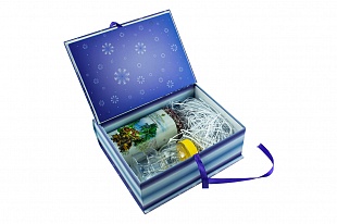 Коробка из переплетного картона с лентой Чайная Фабрика 